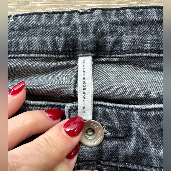 Rag & Bone Dre Low-Rise Slim Boyfriend Jeans, Size 29, Washed-Out Black - Picture 10 of 10